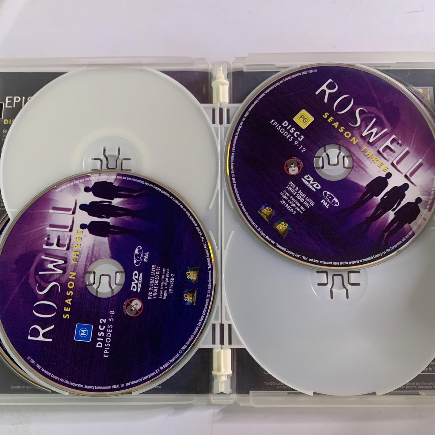 Roswell : Season 3 (DVD, 2001, 5-DIscs) Region 4