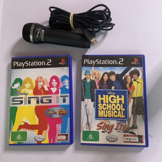 Disney Sing It + High School Musical PS2 PlayStation 2 PAL Game + Microphone