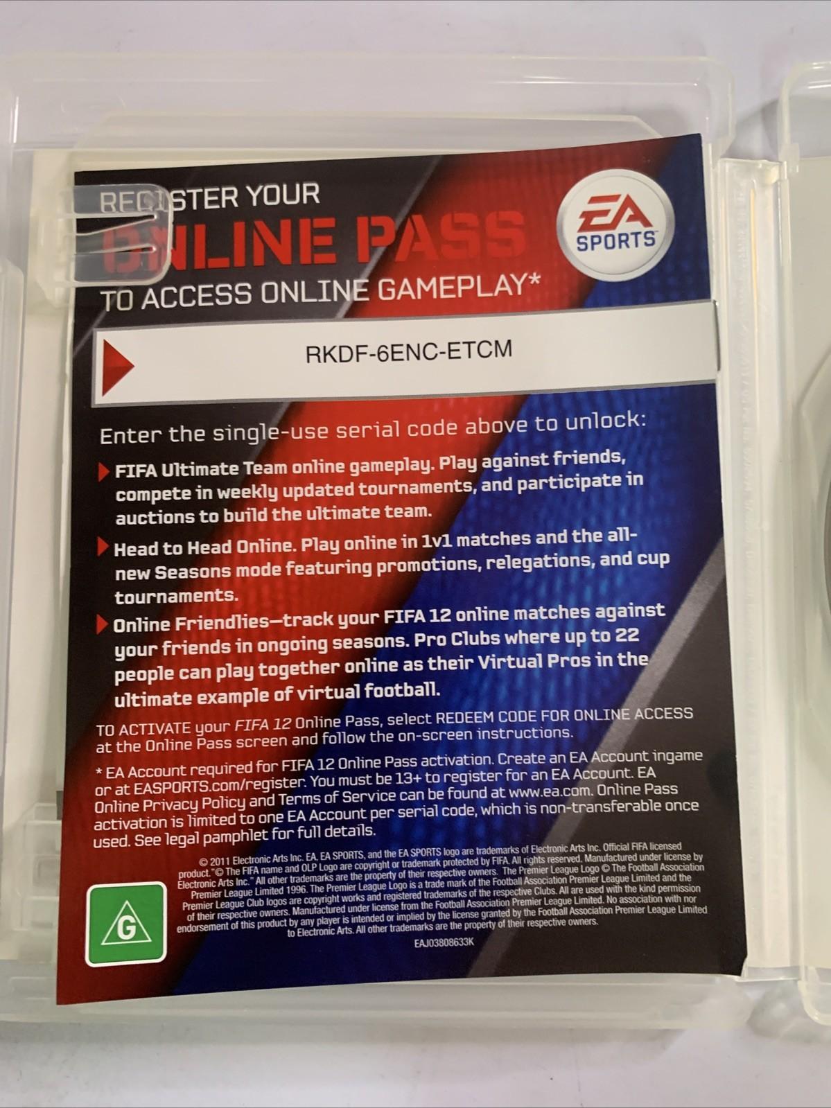 FIFA 12 PS3 Sony PlayStation 3 2011 Game Complete