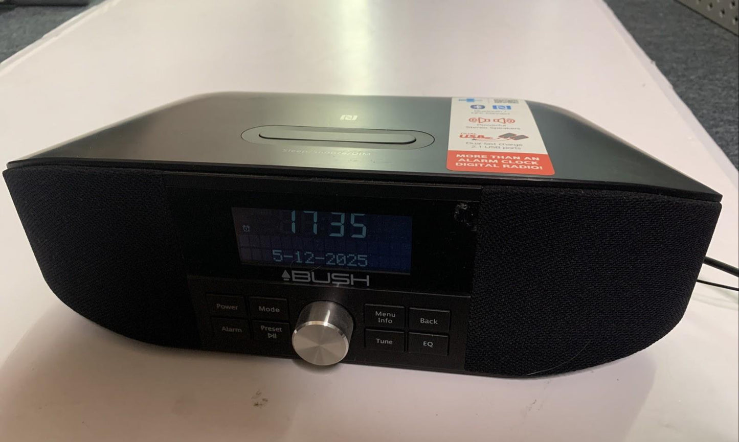 Bush DAB+ FM Dual Alarm Clock Digital Radio