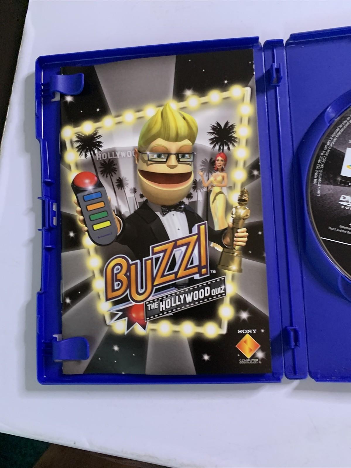 Buzz The Hollywood Quiz PS2 PlayStation 2 PAL Game Complete + Buzz Controllers