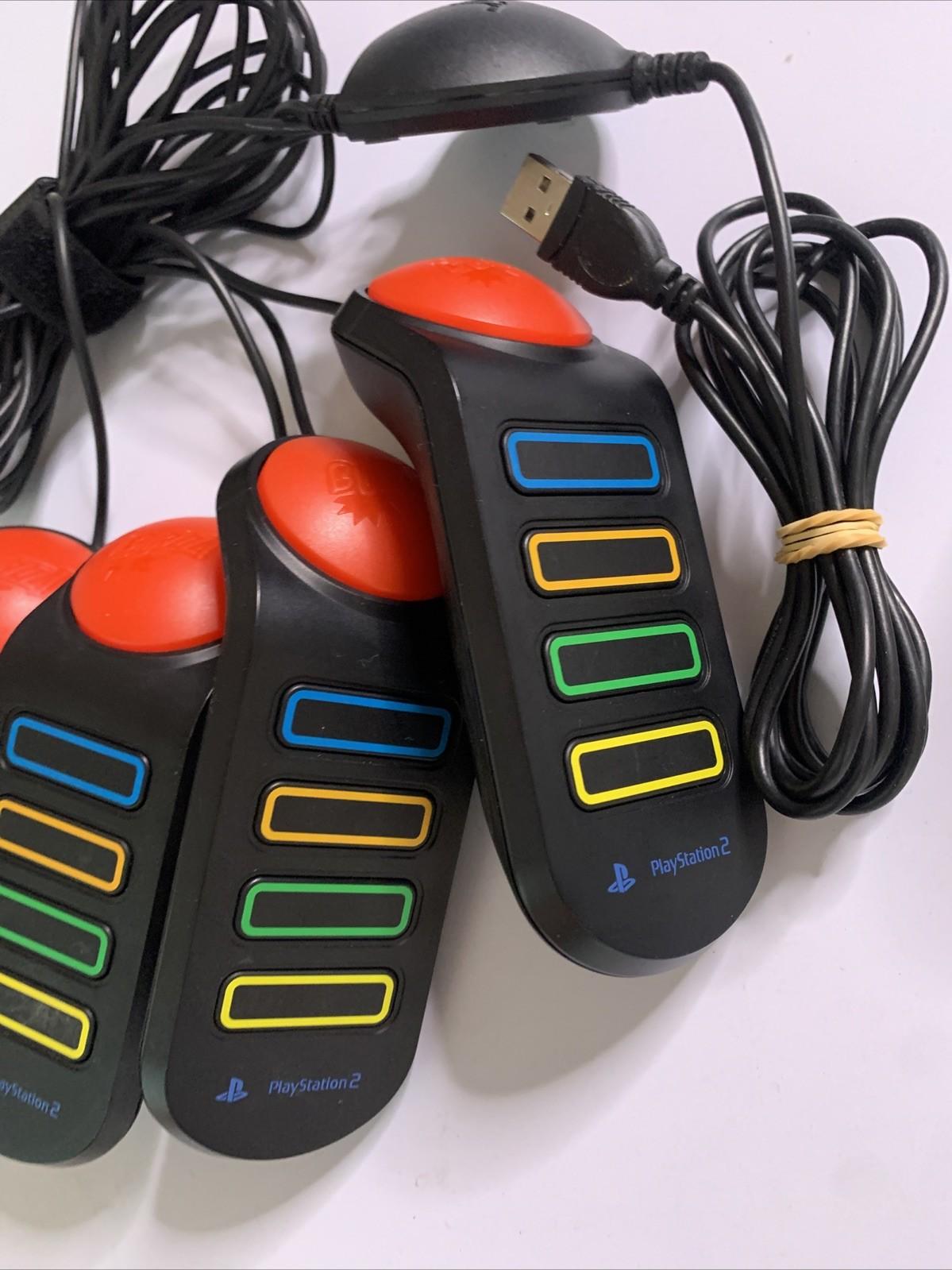 Buzz The Hollywood Quiz PS2 PlayStation 2 PAL Game Complete + Buzz Controllers