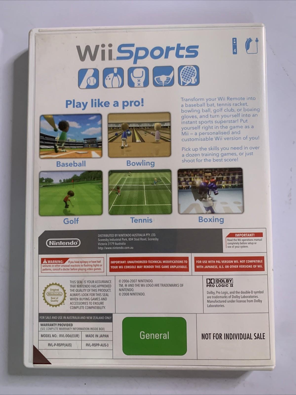 Wii Sports Nintendo Wii 2006 PAL Game Complete