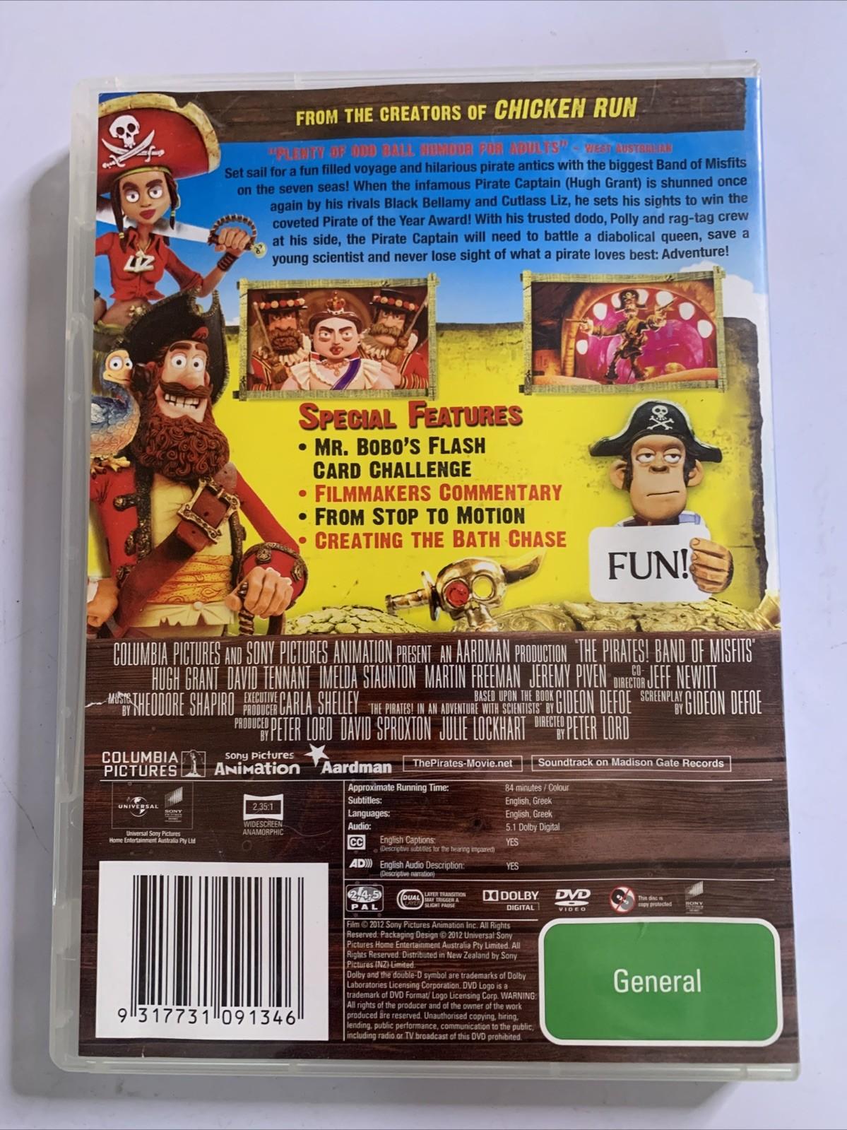 The Pirates! Band of Misfits (DVD, 2012) Animation Region 4 &2