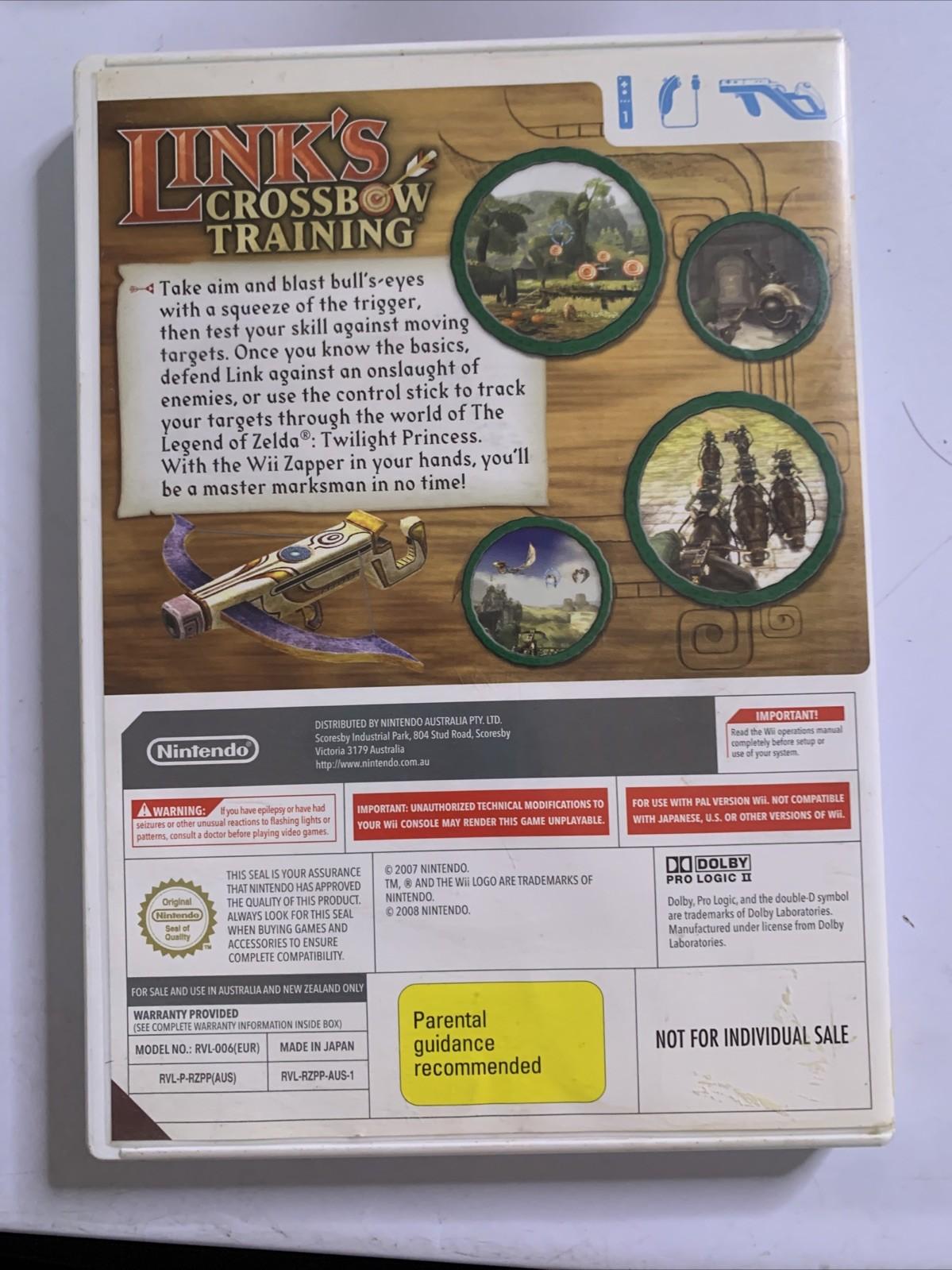 Link's Crossbow Training Nintendo Wii Complete + Wii Zapper