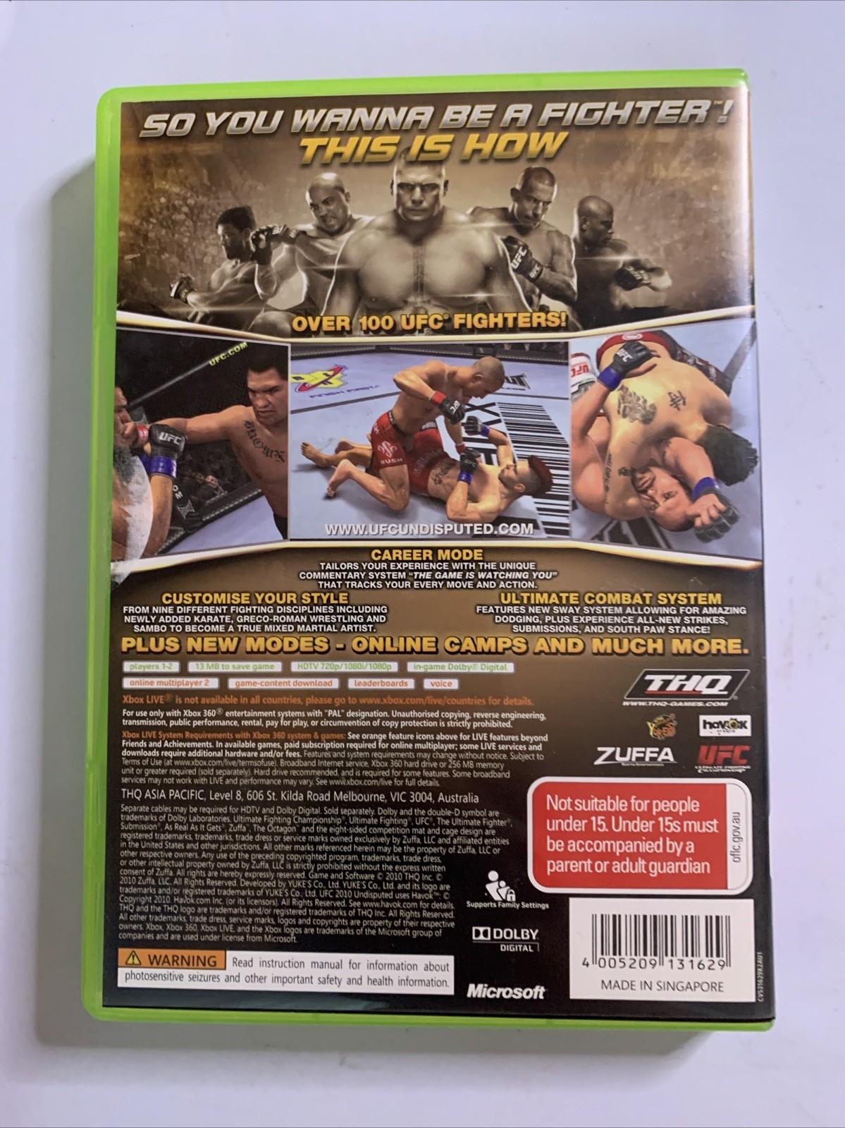 UFC Undisputed 2010 Microsoft XBOX 360 PAL Game Complete