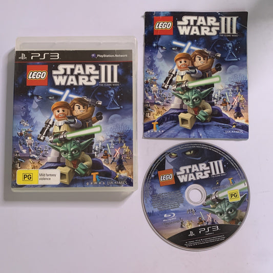 LEGO Star Wars III The Clone Wars PS3 PlayStation Complete