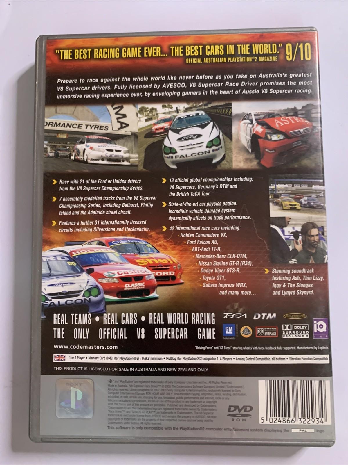 V8 Supercars Australia Race Driver PS2 Sony PlayStation 2 PAL Game Complete