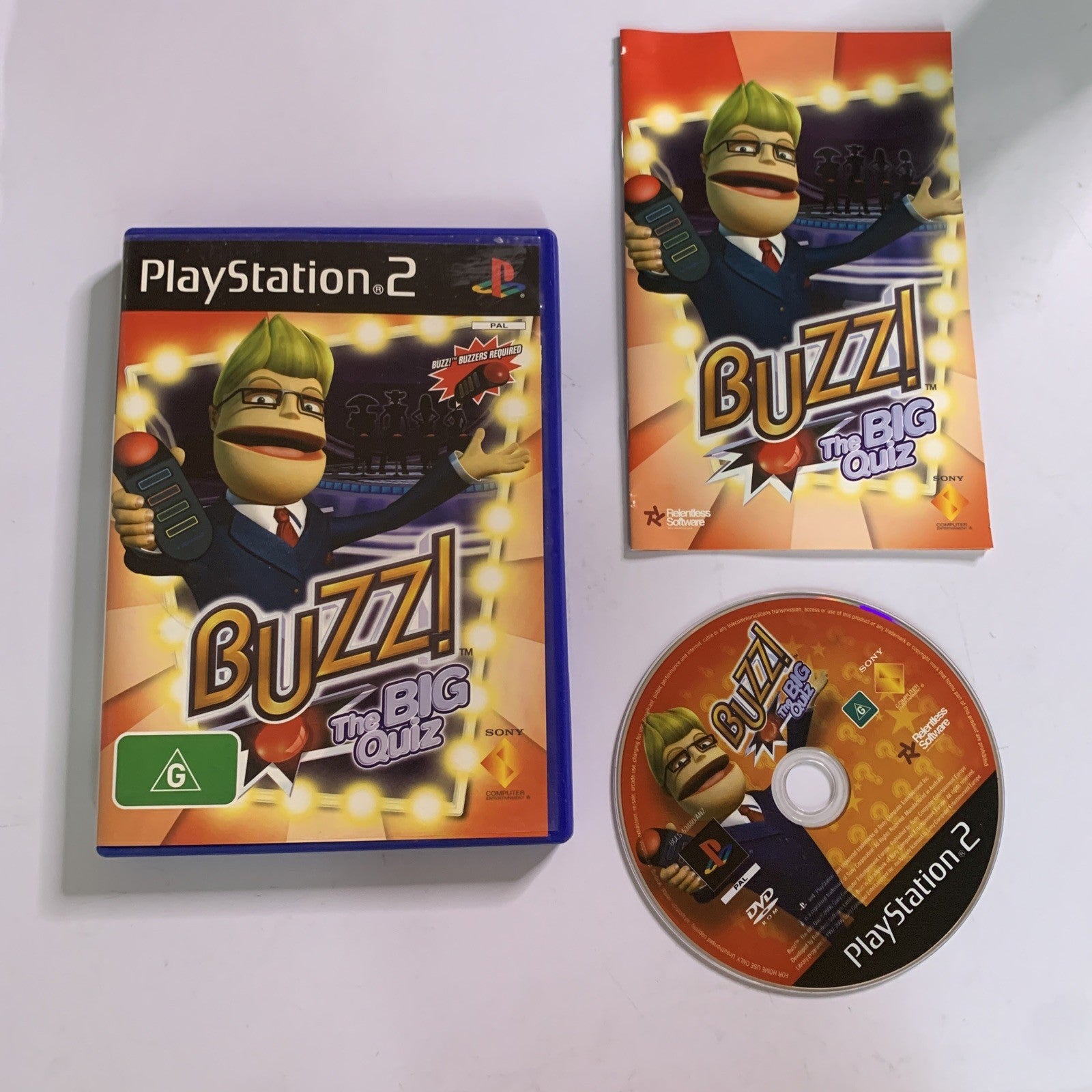 Buzz The Big Quiz PS2 Sony PlayStation 2 PAL Game Complete – Retro Unit