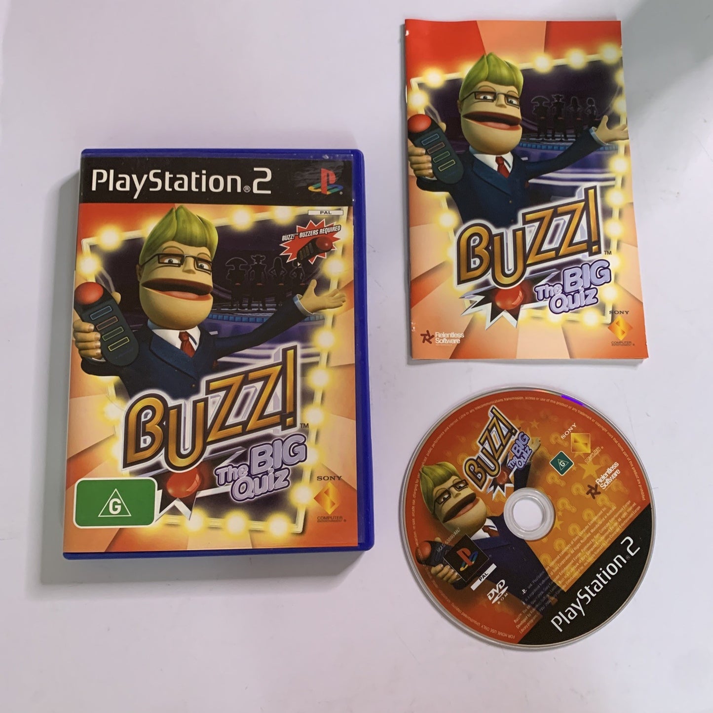 Buzz The Big Quiz PS2 Sony PlayStation 2 PAL Game Complete