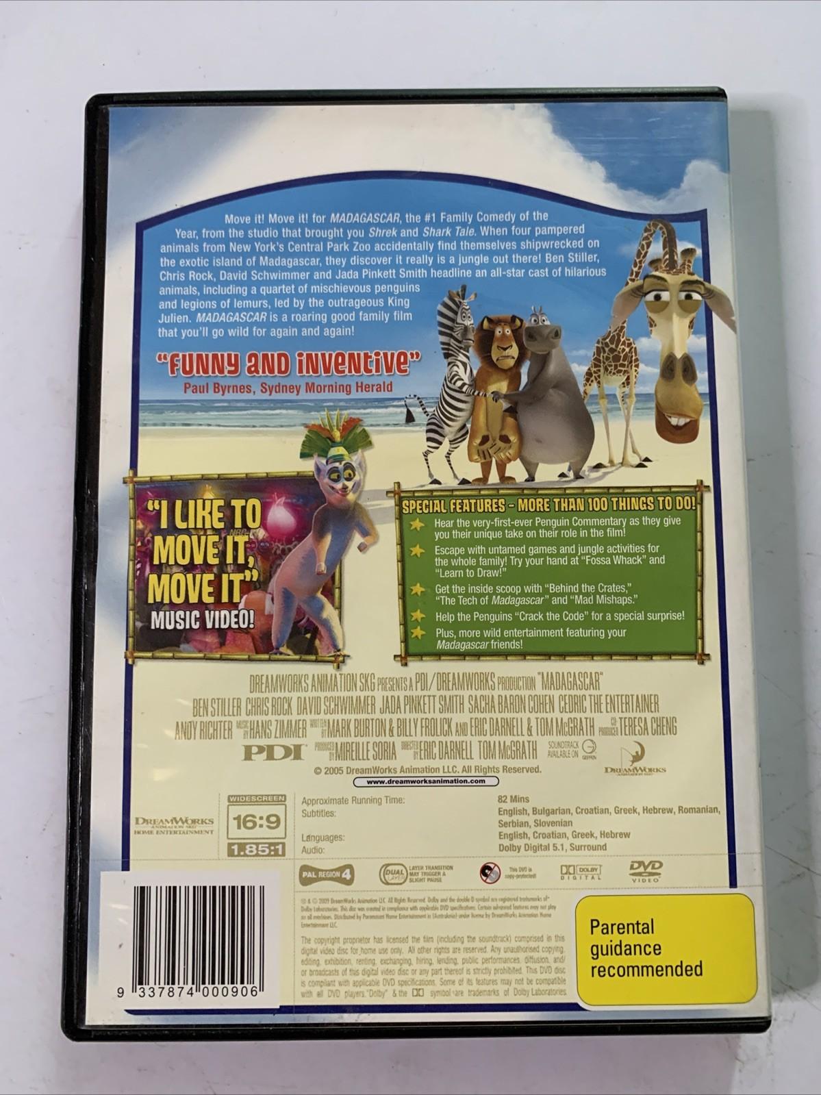 Madagascar (DVD, 2005) Dreamworks Animated Film Region 4