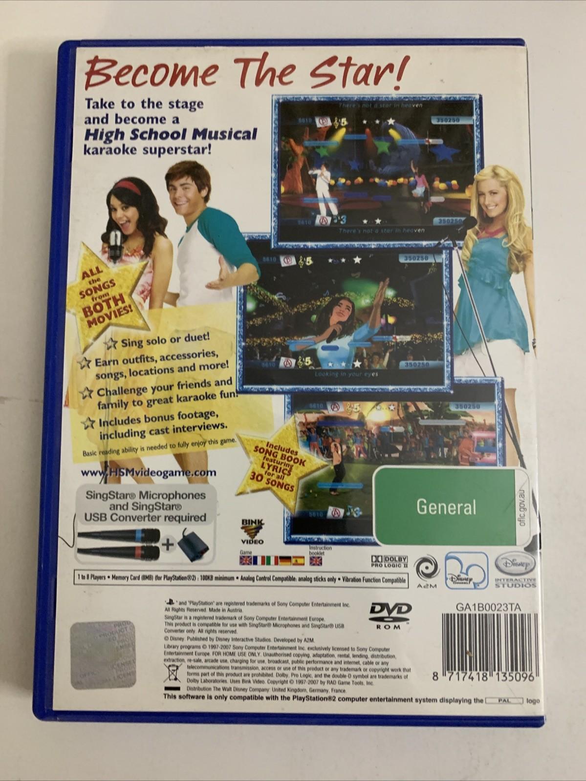 High School Musical: Sing It PS2 PlayStation 2 2007 PAL Game Complete