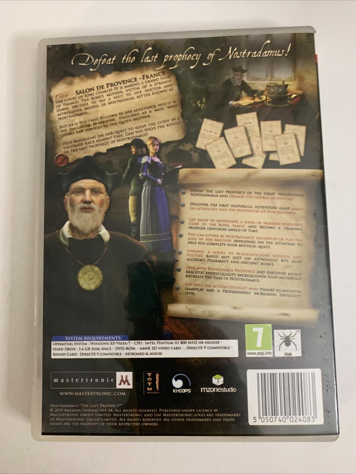Nostradamus: The Last Prophecy PC DVD Windows Adventure Game