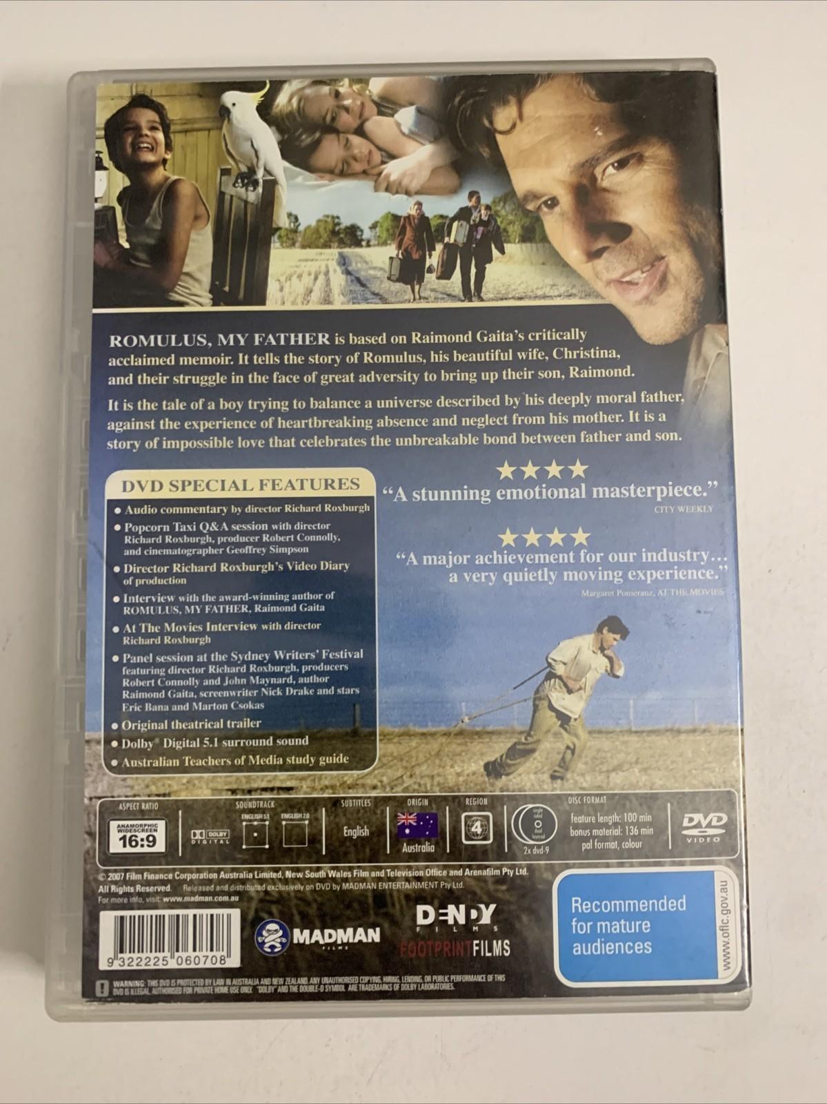 Romulus, My Father (DVD, 2007) Eric Bana Australian Film Region 4