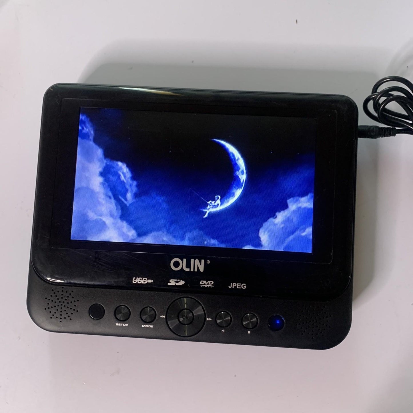 Olin 7" Portable DVD Player PD-7755 With Power Supply