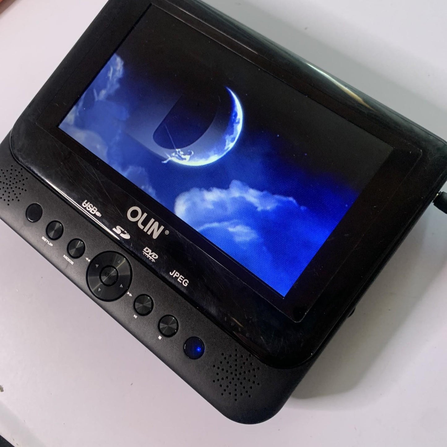 Olin 7" Portable DVD Player PD-7755 With Power Supply