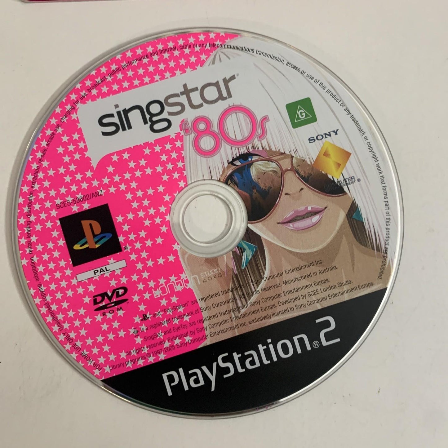 SingStar 80s PS2 Sony PlayStation 2 PAL Music Karaoke Game