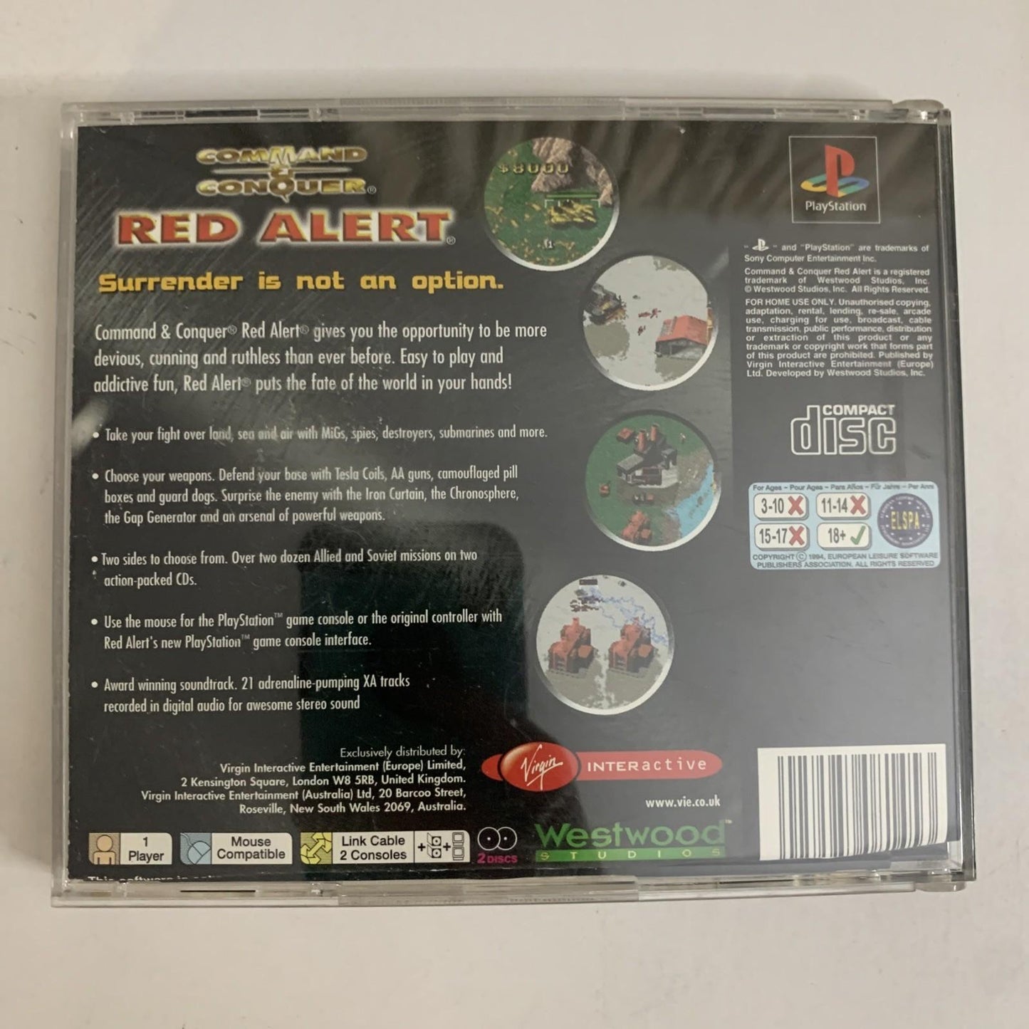 Command & Conquer Red Alert PS1 Playstation 1 PAL Game