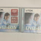 2x TDK DVD-RW 4.7GB Blank Media NEW Sealed