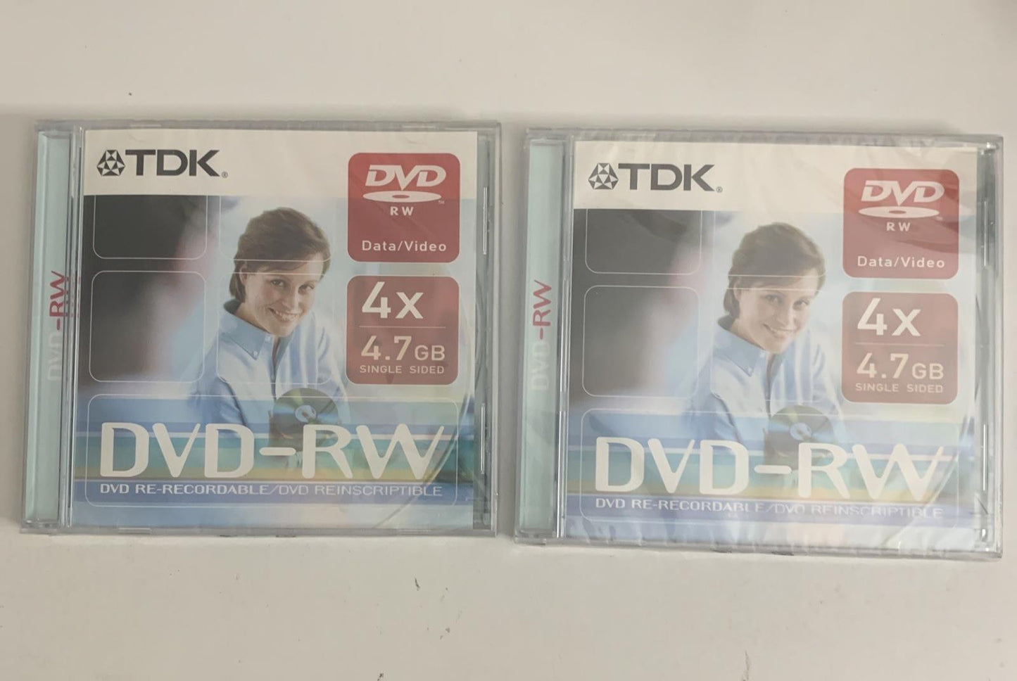 2x TDK DVD-RW 4.7GB Blank Media NEW Sealed