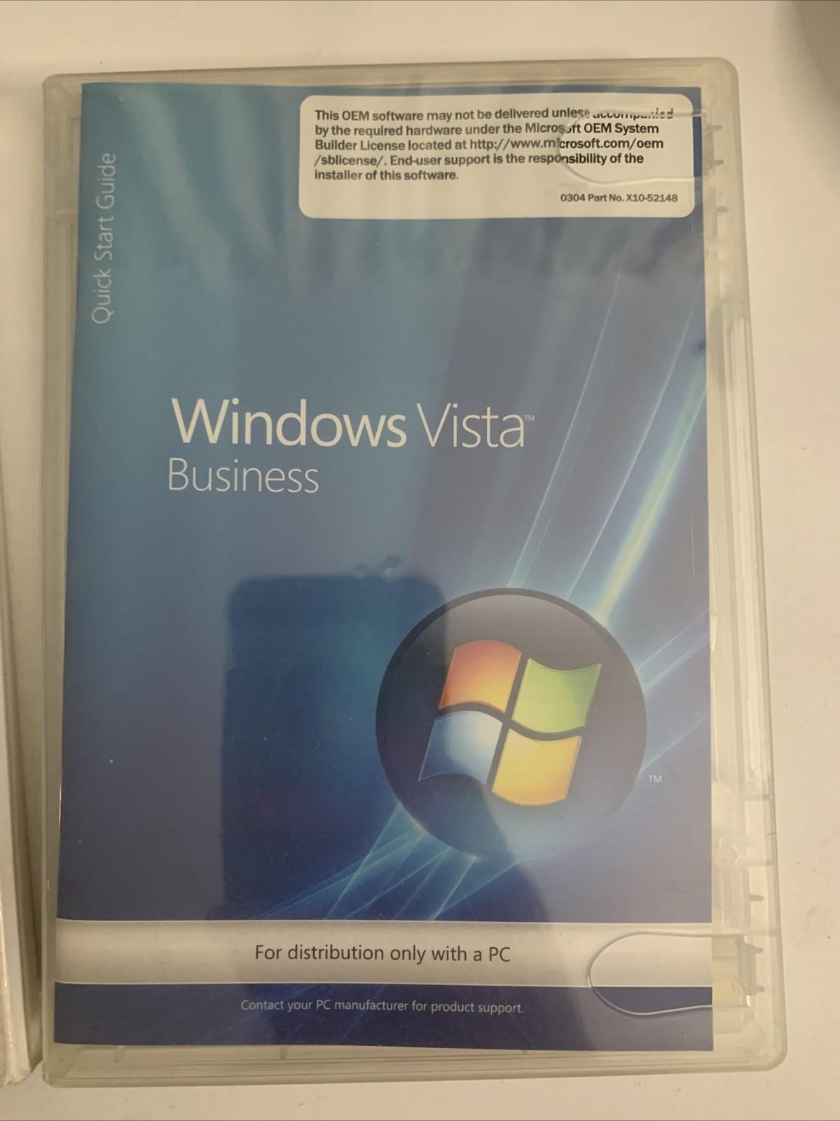 Microsoft Windows Vista Business SP1 32-bit OEM Operating System OS