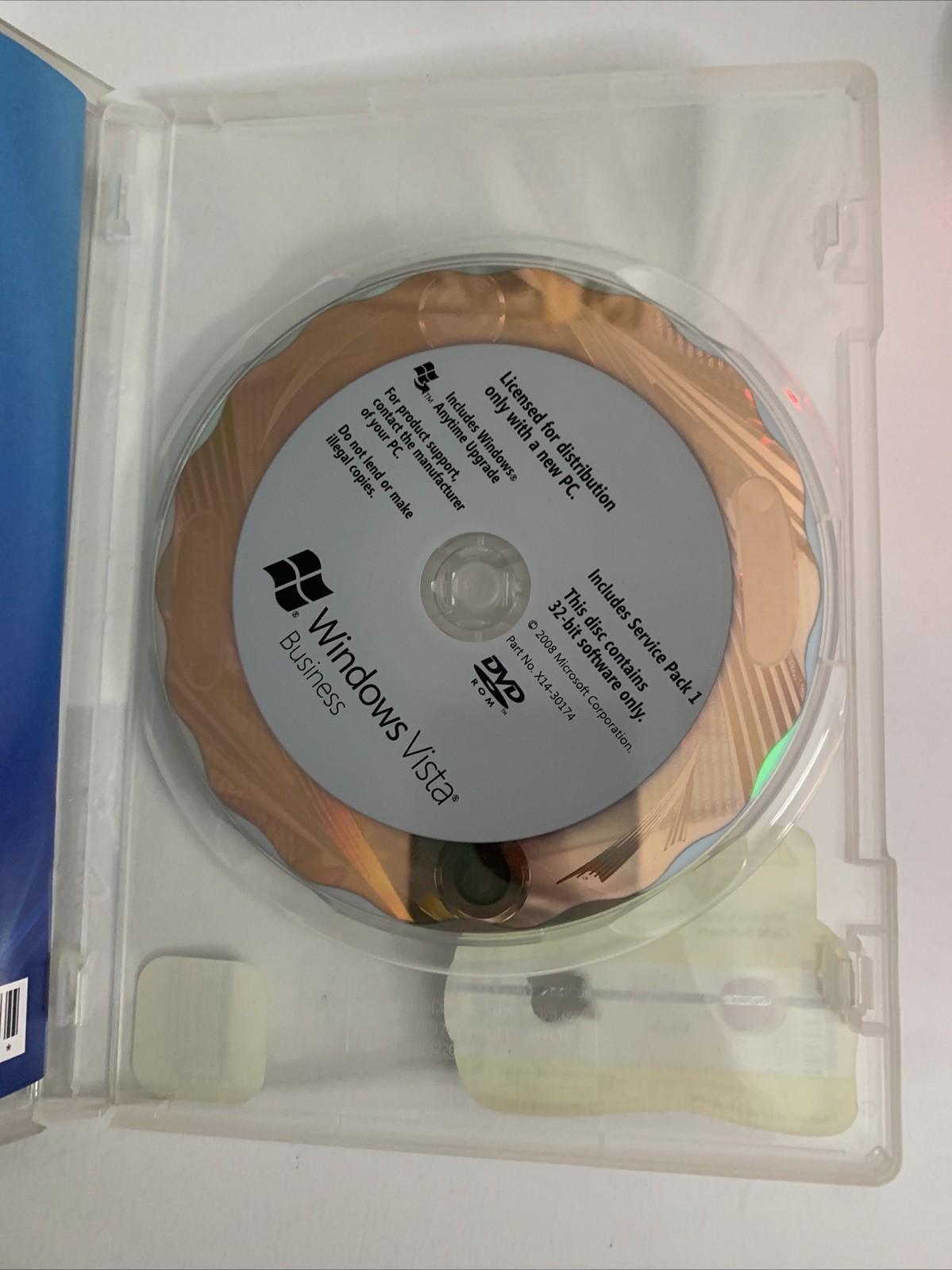Microsoft Windows Vista Business SP1 32-bit OEM Operating System OS