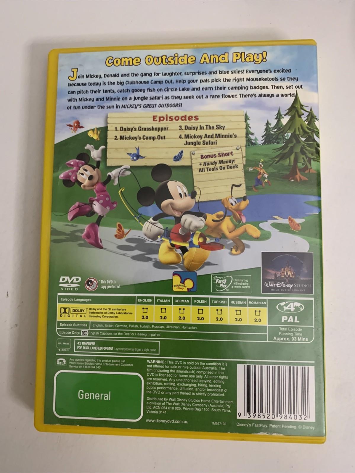 Disney Mickey Mouse Clubhouse: Mickey's Great Outdoors (DVD, 2010) Region 4