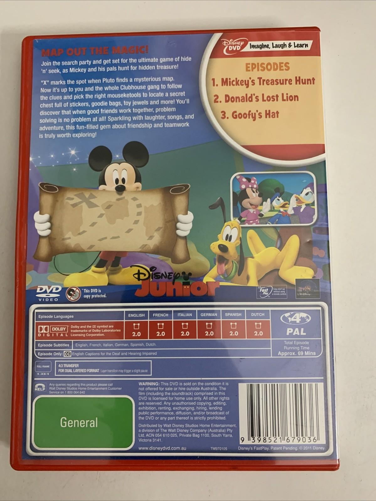Disney Mickey Mouse Clubhouse: Mickey's Treasure Hunt (DVD, 2006) Region 4