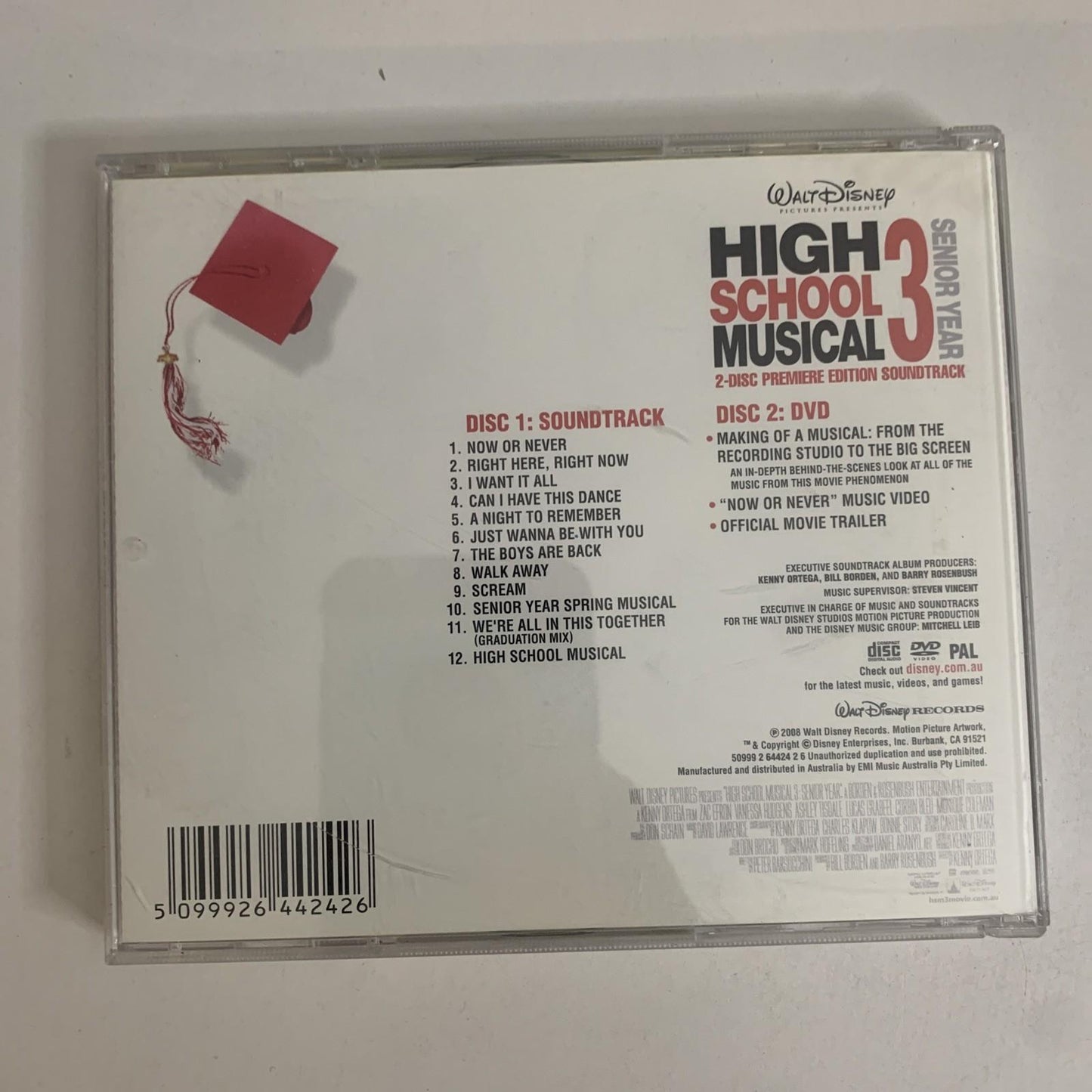 High School Musical 3 : Senior Year 2-Disc Premiere Soundtrack (CD + DVD, 2008)