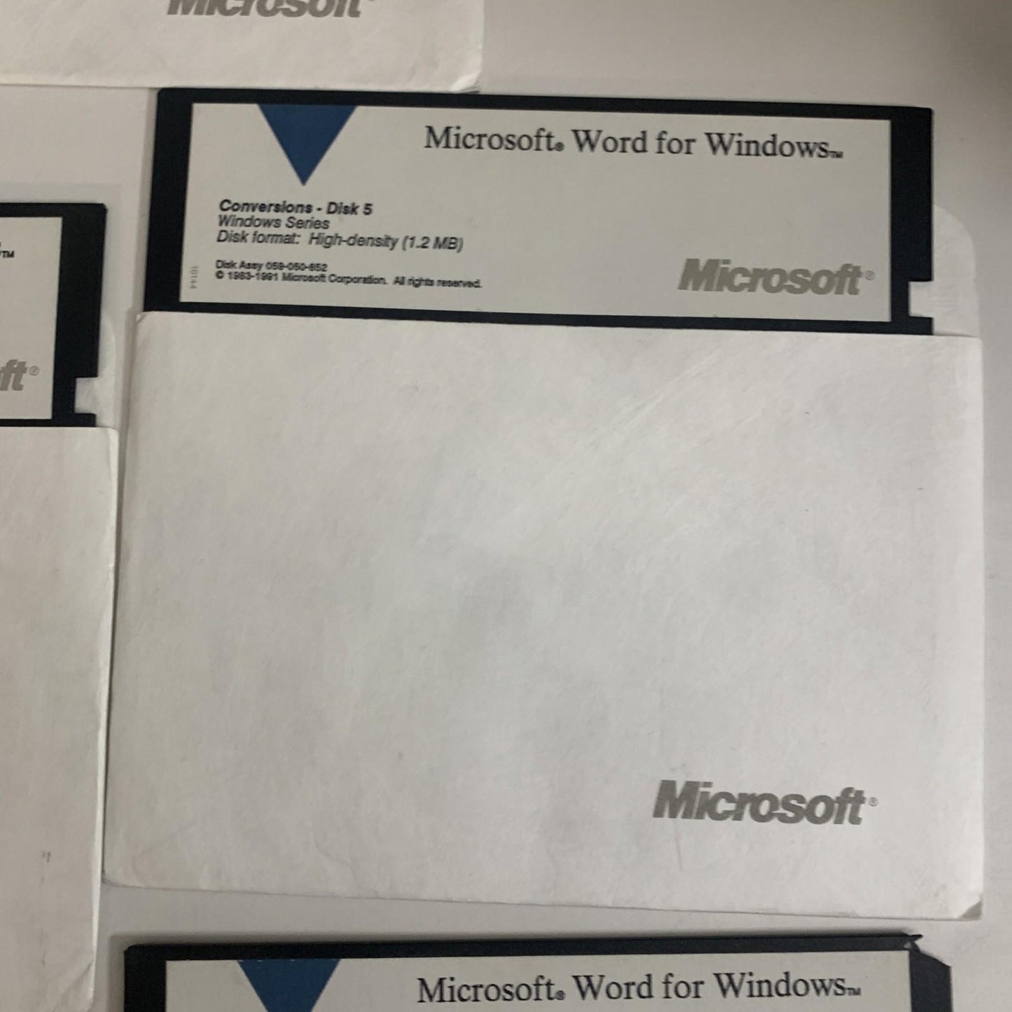 Microsoft Word For Windows Version 2.0 1991 5.25" Floppy Discs