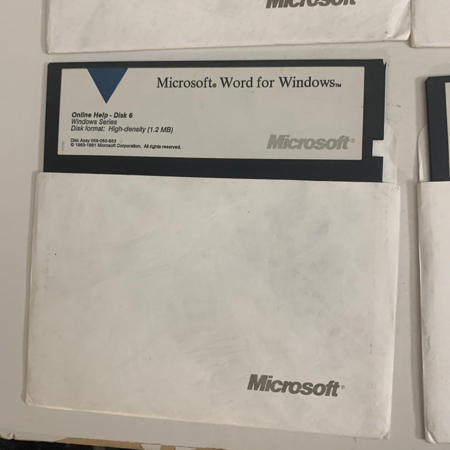 Microsoft Word For Windows Version 2.0 1991 5.25" Floppy Discs