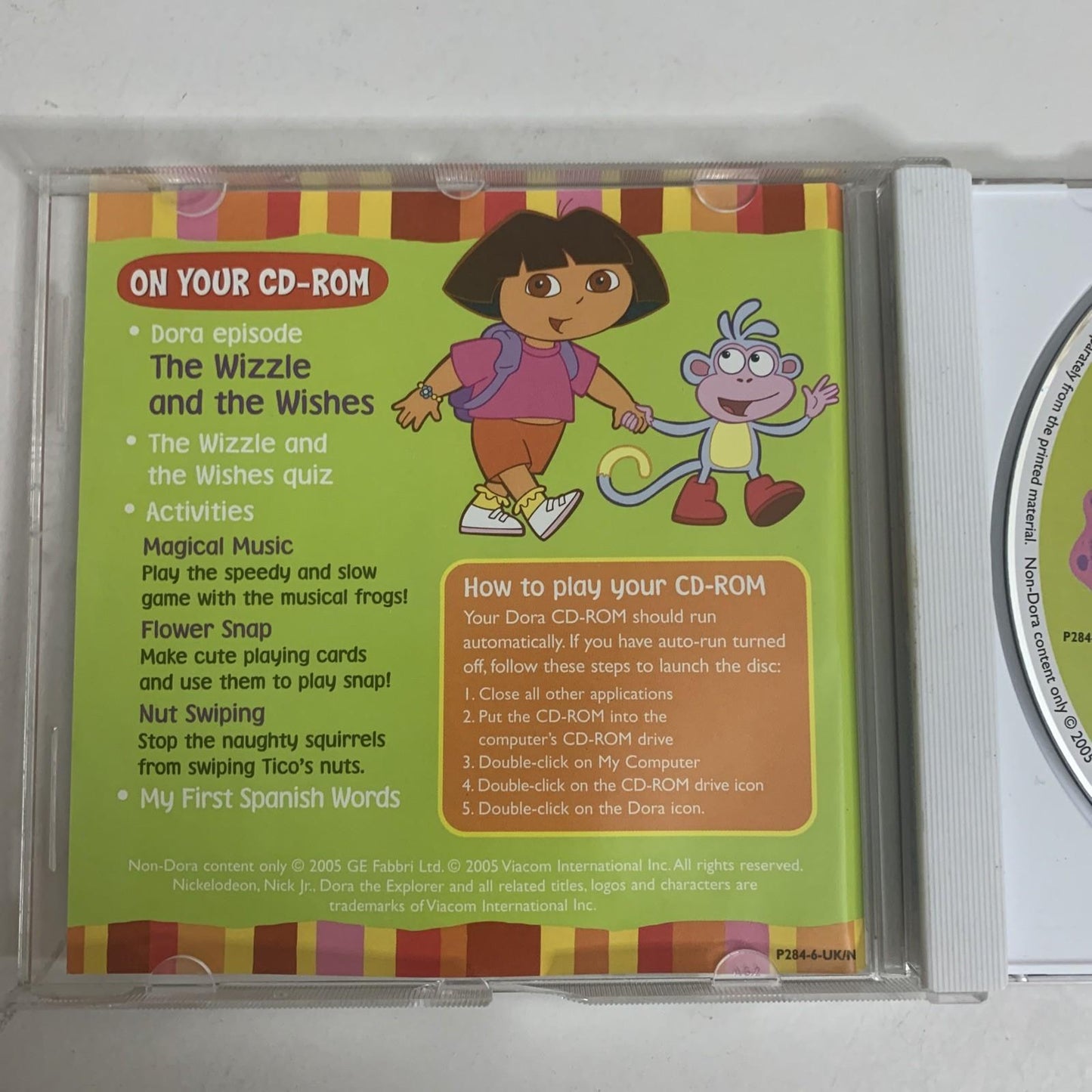 Dora The Explorer Click & Create: The Wizzle & The Wishes PC CD-ROM Windows Game