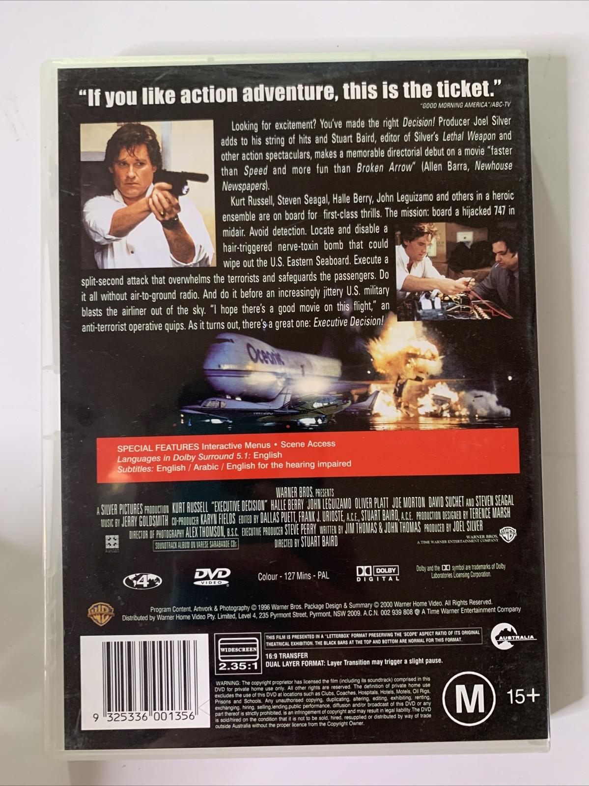 Executive Decision (DVD, 1996) Kurt Russell, Steven Seagal, Halle Berry Region 4