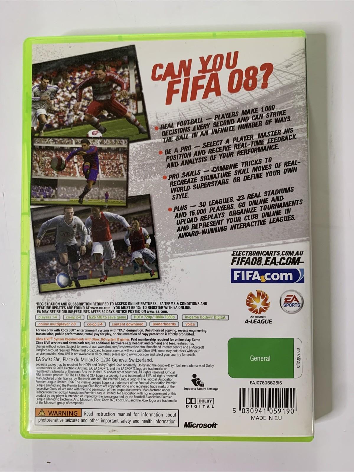 FIFA 08 Microsoft XBOX 360 PAL Game Complete