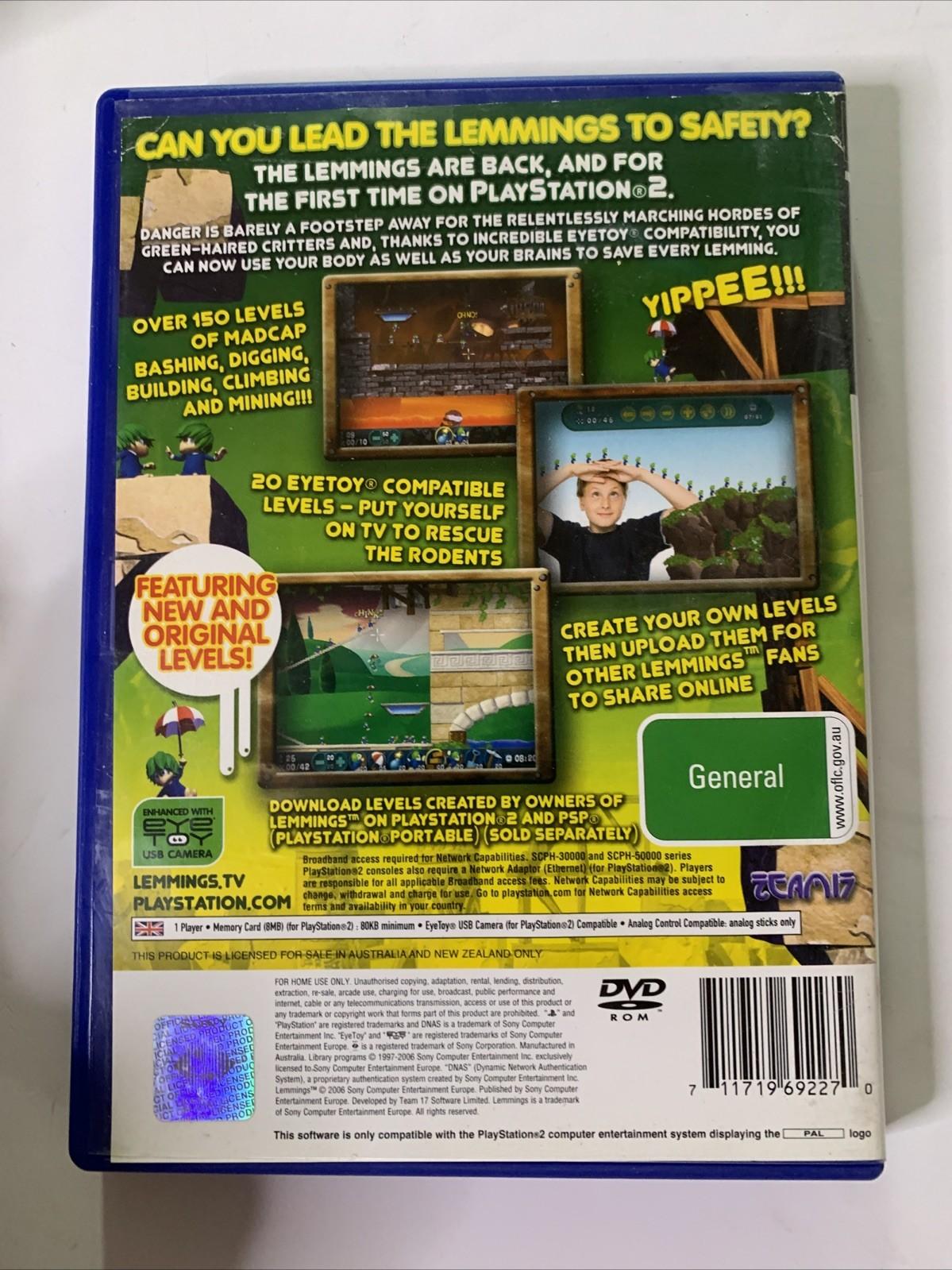 Lemmings PS2 Sony PlayStation 2 PAL Puzzle Game Complete