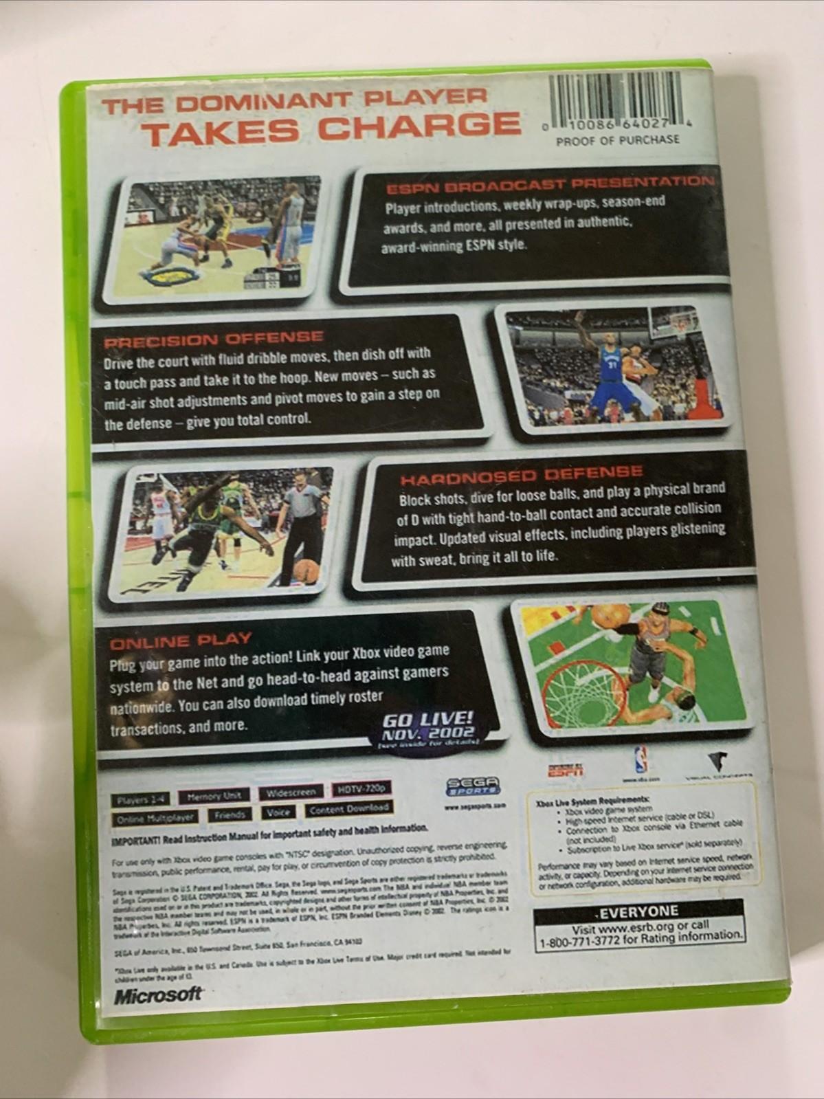 NBA 2K3 Microsoft XBOX Original PAL Basketball Game