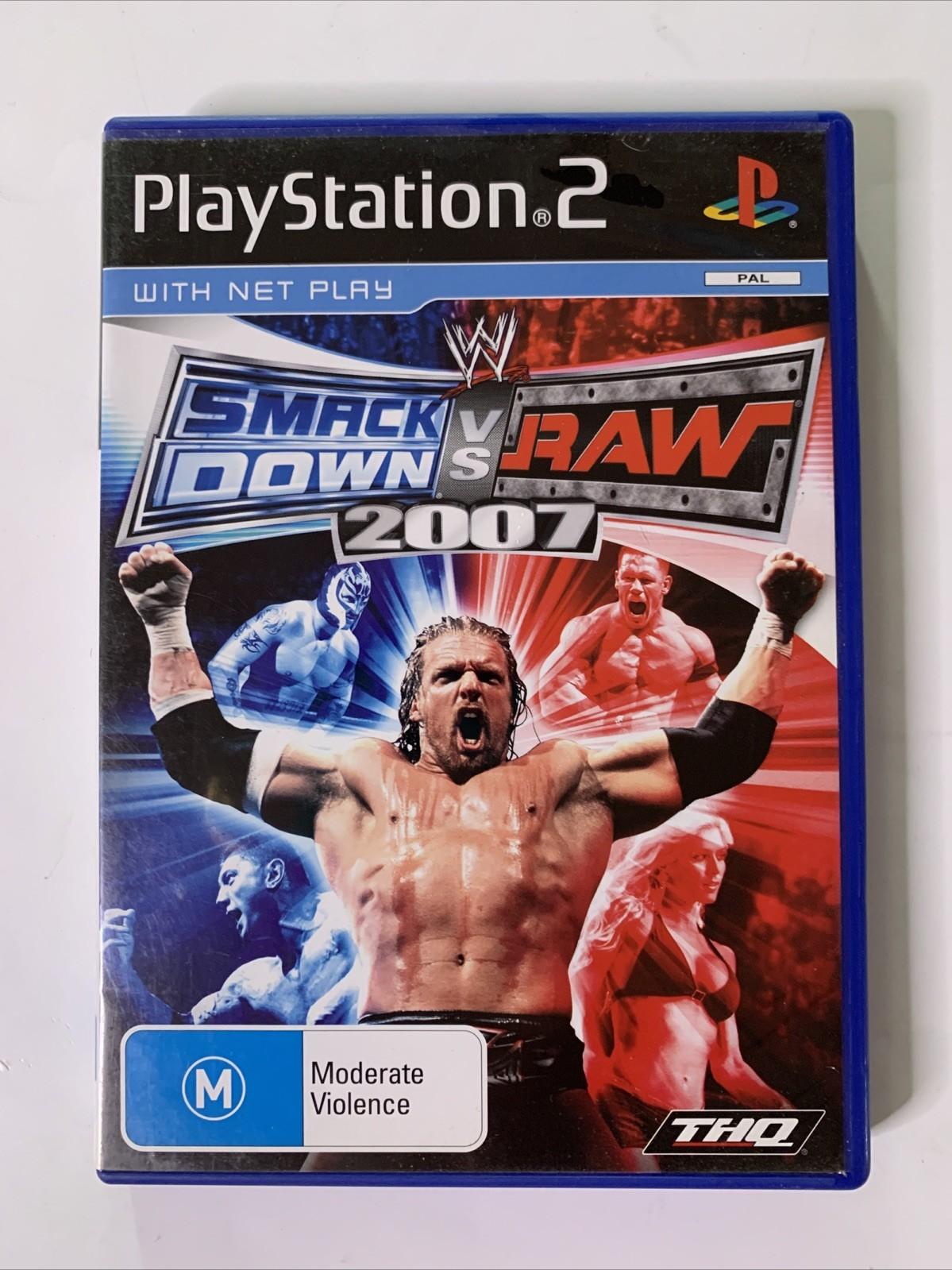 WWE Smackdown VS Raw 2007 PlayStation 2 PS2 PAL Pro-Wrestling Game Complete