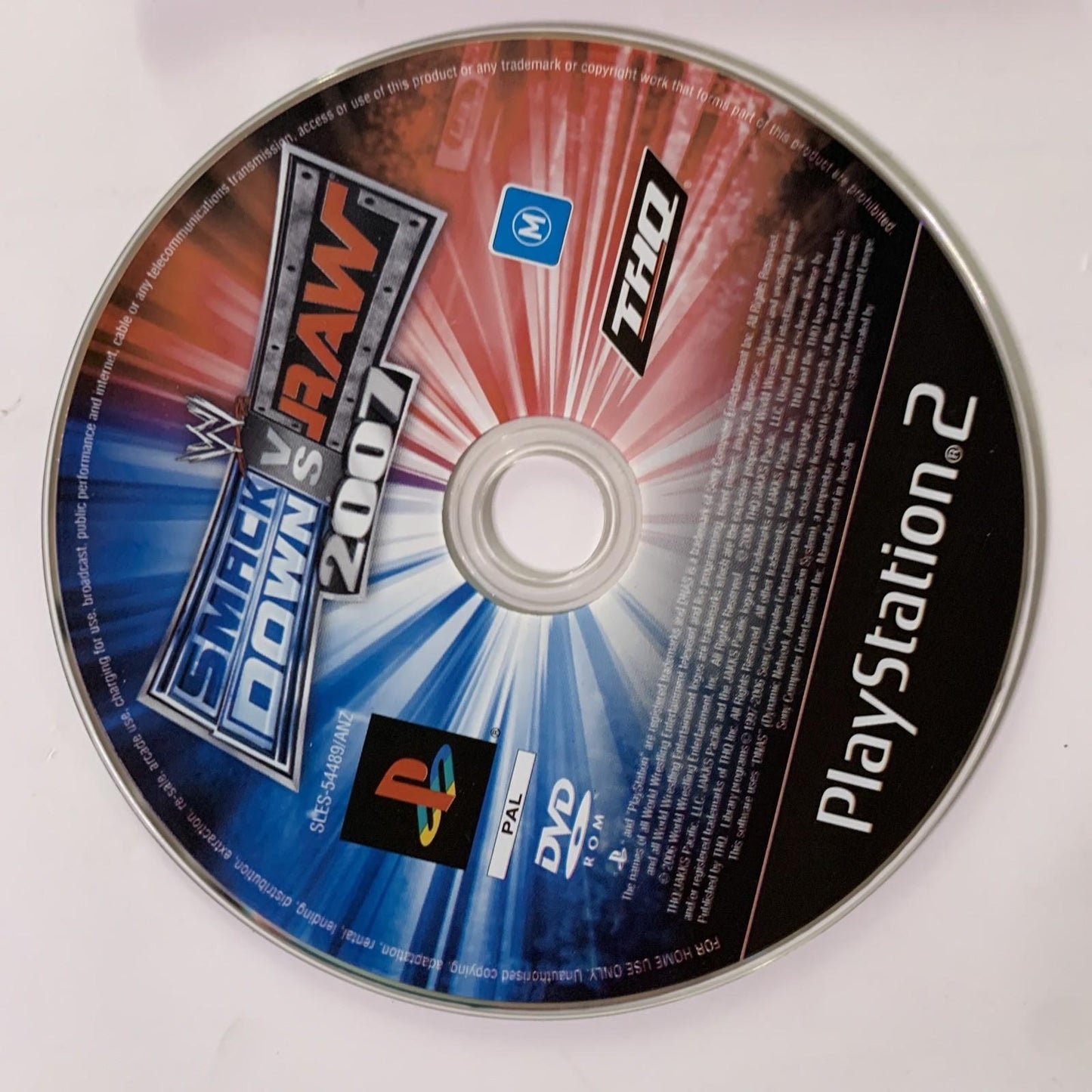 WWE Smackdown VS Raw 2007 PlayStation 2 PS2 PAL Pro-Wrestling Game Complete