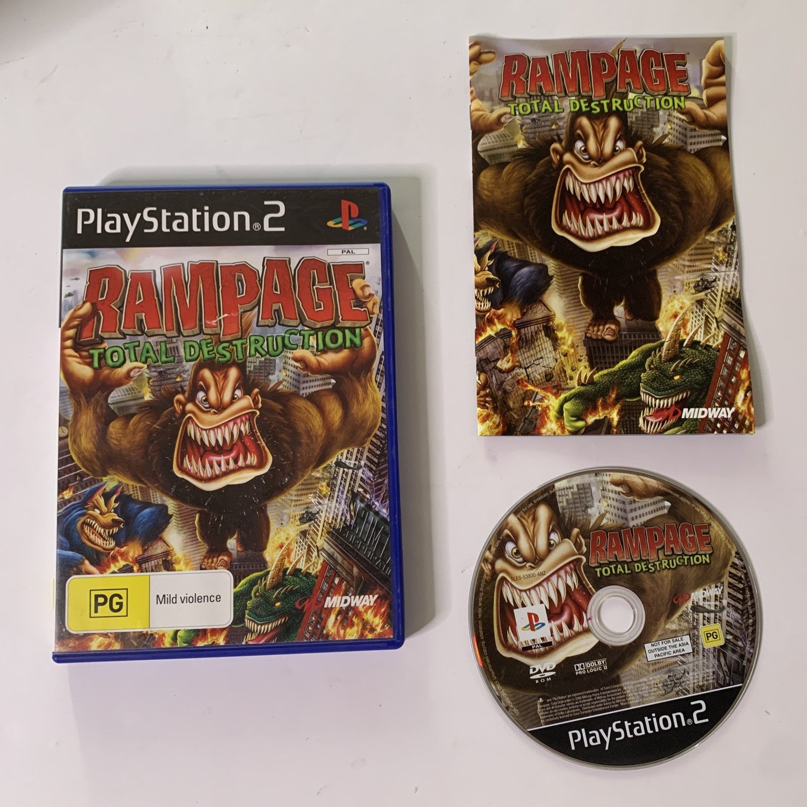 Rampage: Total Destruction PS2 Sony PlayStation 2 PAL Game Complete ...