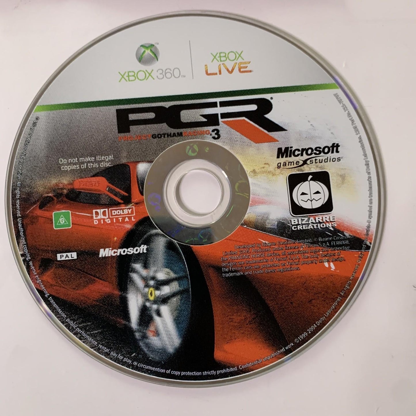 Project Gotham Racing 3 PGR 3 Microsoft XBOX 360 PAL Racing Game Complete