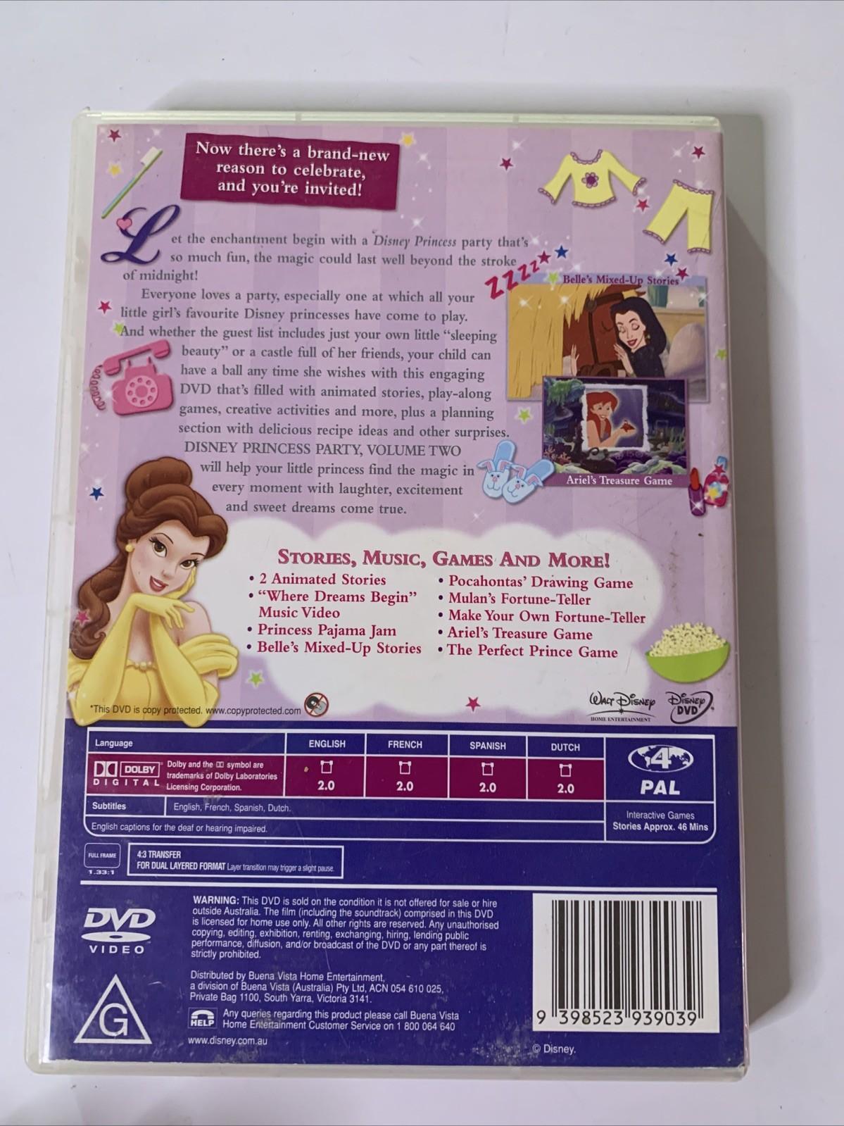 Disney Princess Party: Princess Dress-Up Party Volume 2 (DVD, 2005) Region 4