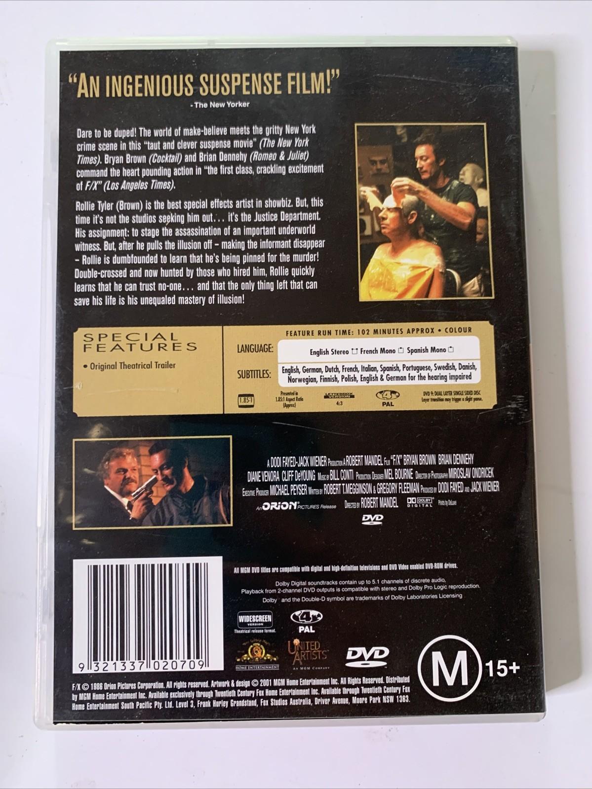 FX: Murder By Illusion (DVD, 1986) Bryan Brown, Brian Dennehy Region 4