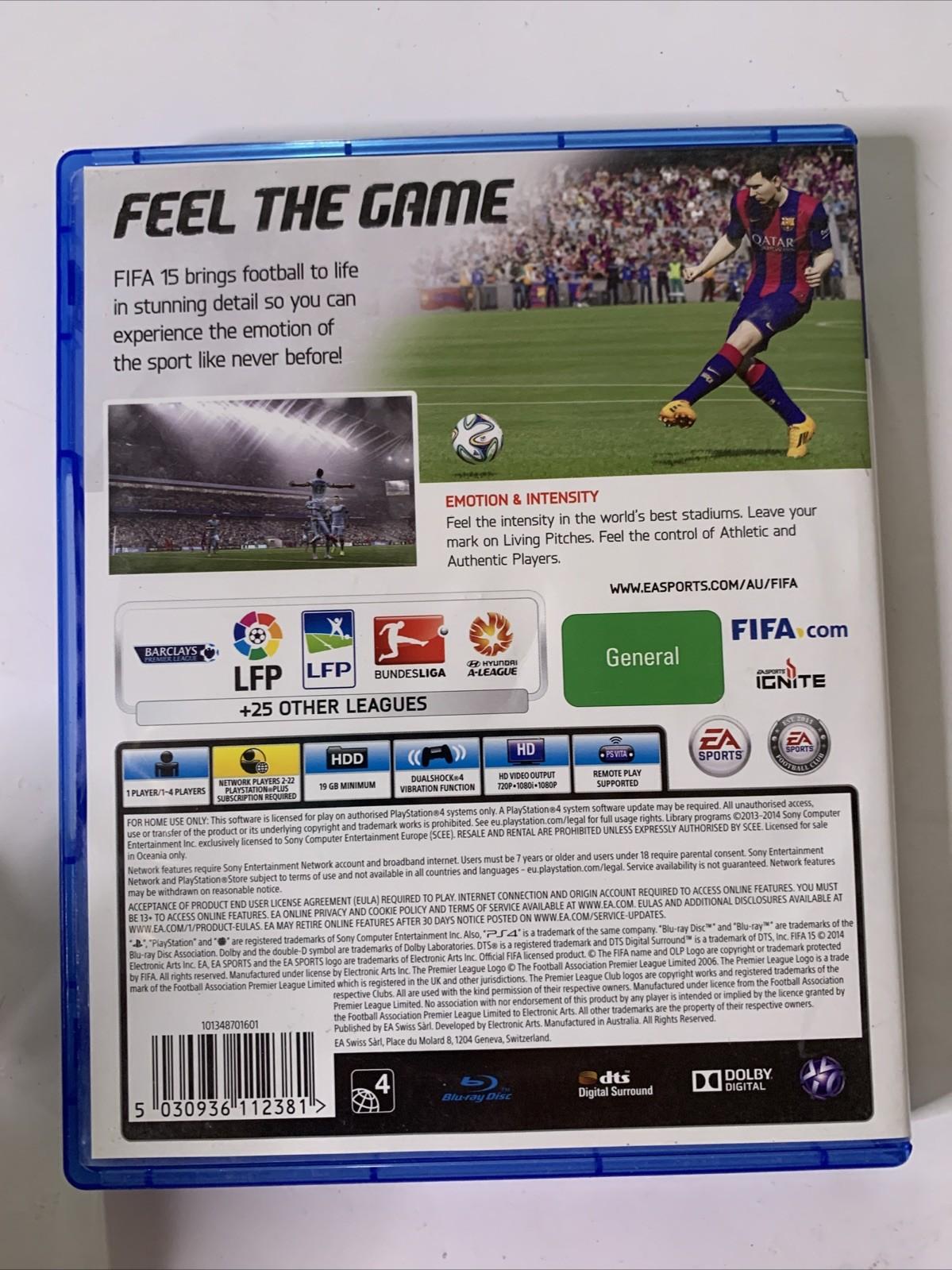 FIFA 15 Sony Playstation 4 PS4 Game Complete