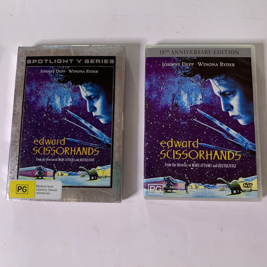 Edward Scissorhands (DVD, 1990) Anniversary Edition Johnny Depp Region 4