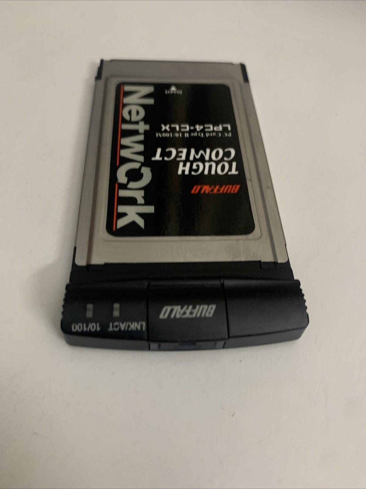 Buffalo Network Ethernet LAN Card PC Type II 10/100M Laptop PCMCIA LPC4-CLX