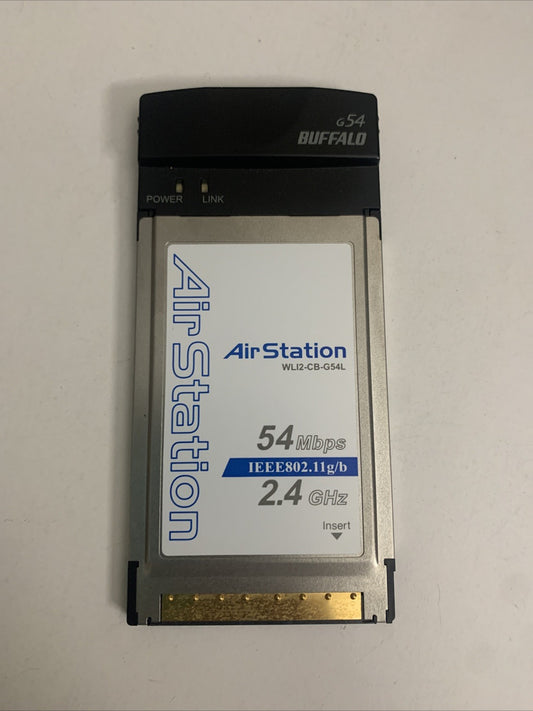 Buffalo AirStation Wireless WiFi LAN Card PCMCIA 54Mbps 2.4Ghz WLI2-CB-G54L