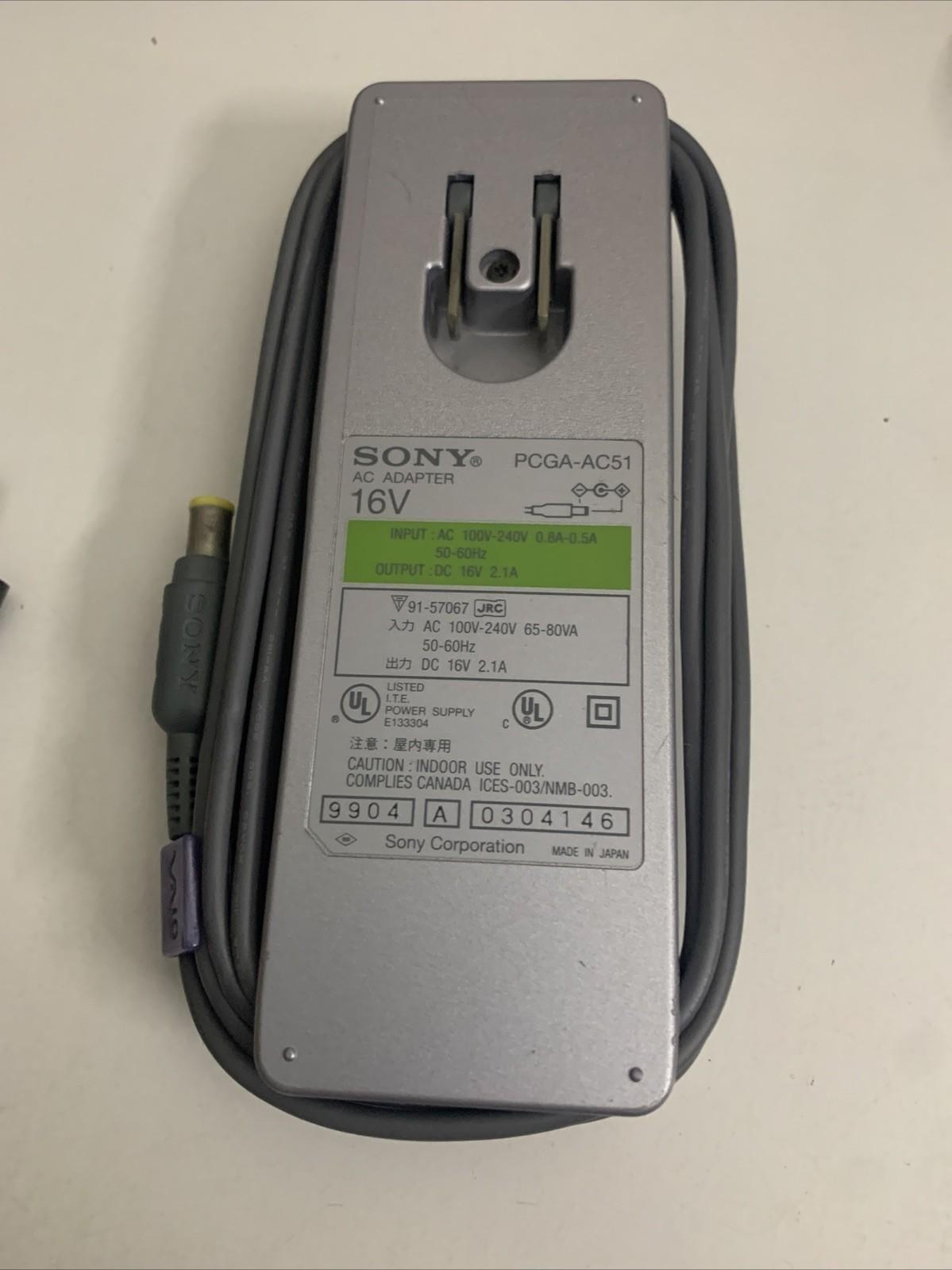 Genuine Sony VAIO Laptop Power Supply Charger PCGA-AC51 16V 2.1A