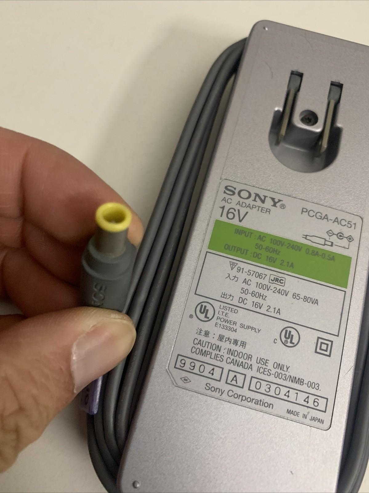 Genuine Sony VAIO Laptop Power Supply Charger PCGA-AC51 16V 2.1A