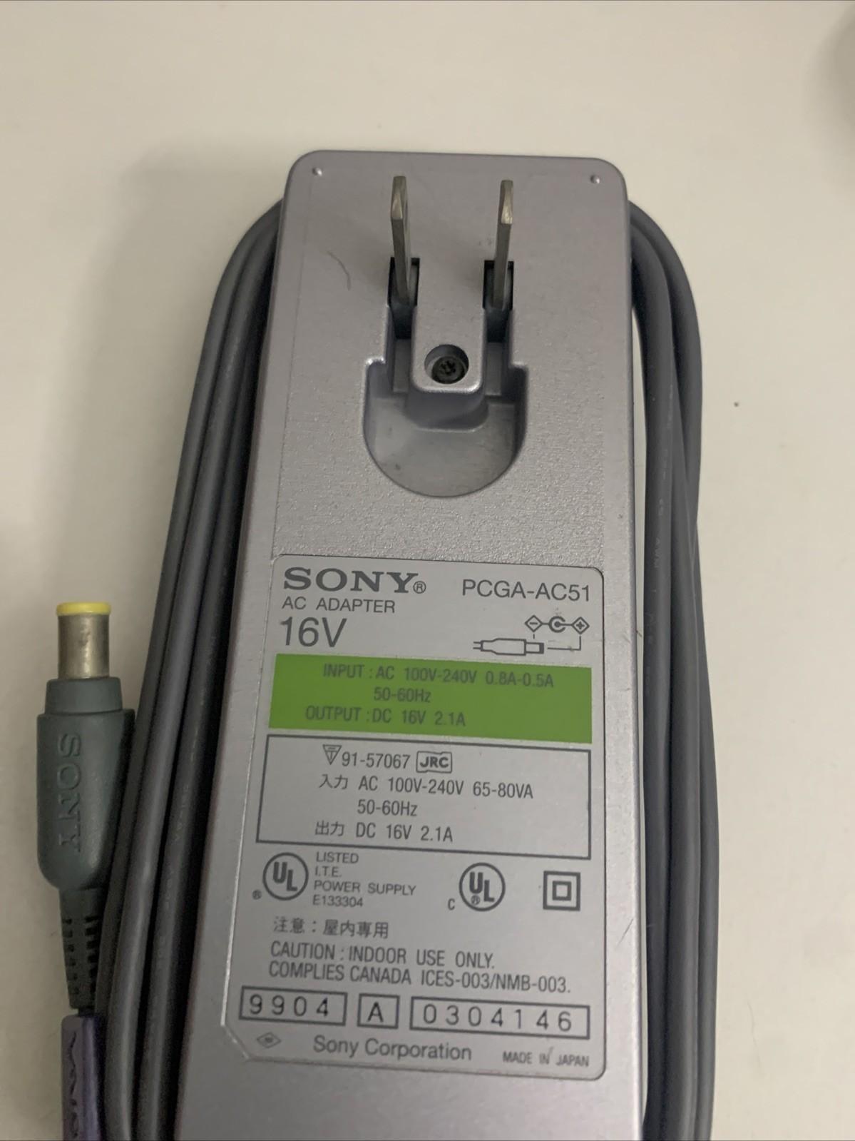 Genuine Sony VAIO Laptop Power Supply Charger PCGA-AC51 16V 2.1A