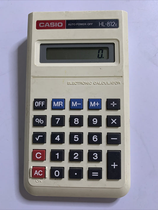 Casio HL-812E Handheld Calculator Vintage Retro